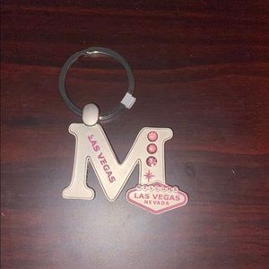 Las Vegas letter M Keychain
